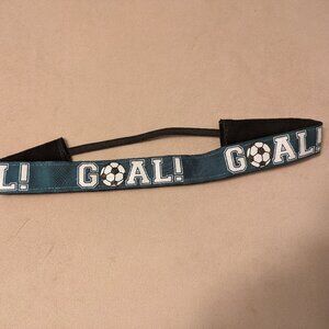 Hand-Sewn Soccer Goal Headband -  No-Slip w/ Velvet Backing, Athletic Aesthetic